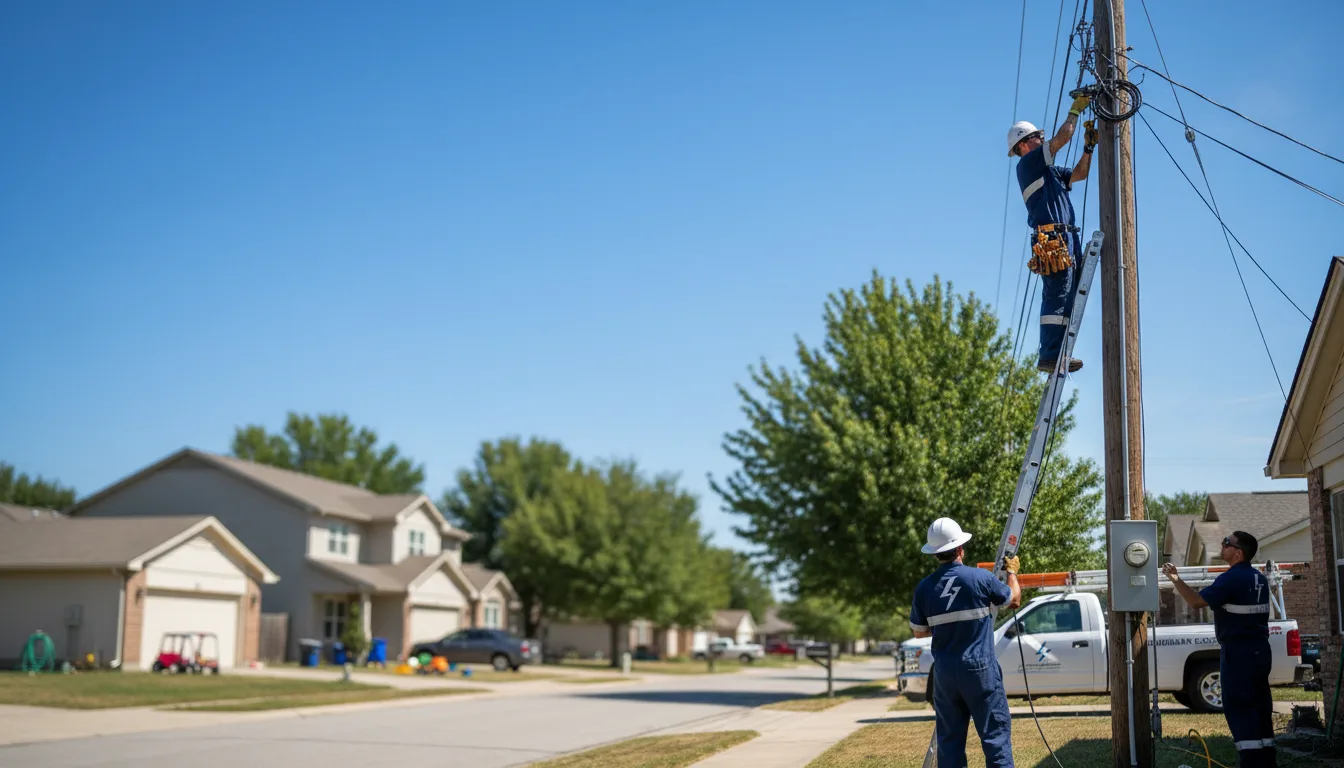 Residential electrician providing installation services in Merriam, KS